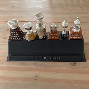 McDonald’s NHL trophies with stand.
